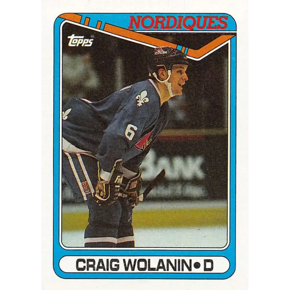 1990-91 Topps #40 Craig Wolanin NM-MT Quebec Nordiques Hockey Card - Hockey Card Single