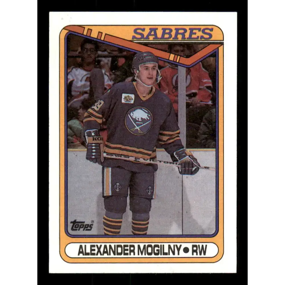 1990-91 Topps #42 Alexander Mogilny NM-MT RC Rookie Buffalo Sabres Hockey Card - Hockey Card Single