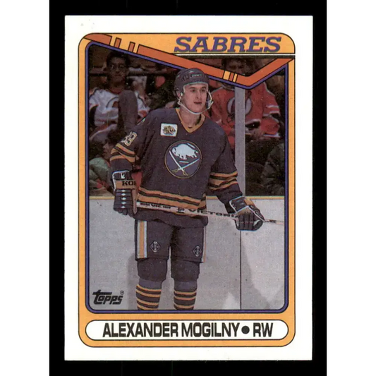 1990-91 Topps #42 Alexander Mogilny NM-MT RC Rookie Buffalo Sabres Hockey Card