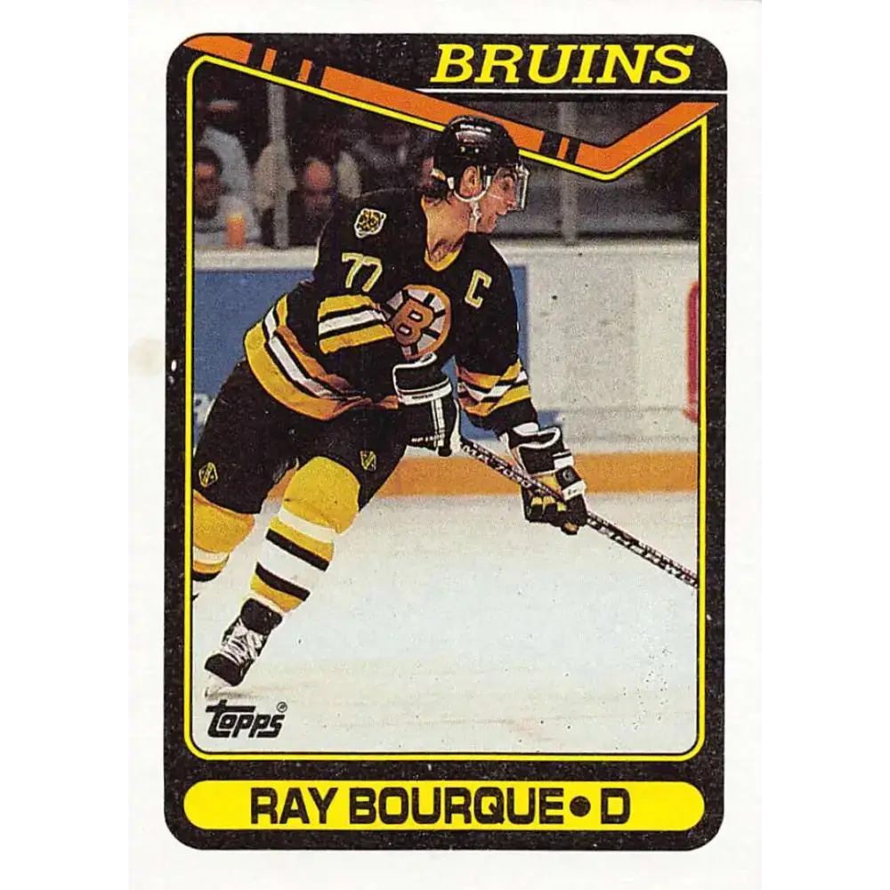 1990-91 Topps #43 Ray Bourque NM-MT Hockey Card - Hockey Card Single