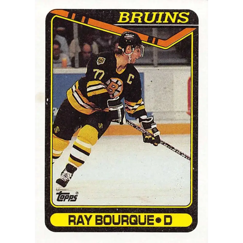 1990-91 Topps #43 Ray Bourque NM-MT Hockey Card - Hockey Card Single