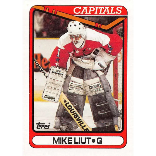 1990-91 Topps #44 Mike Liut NM-MT Washington Capitals Hockey Card