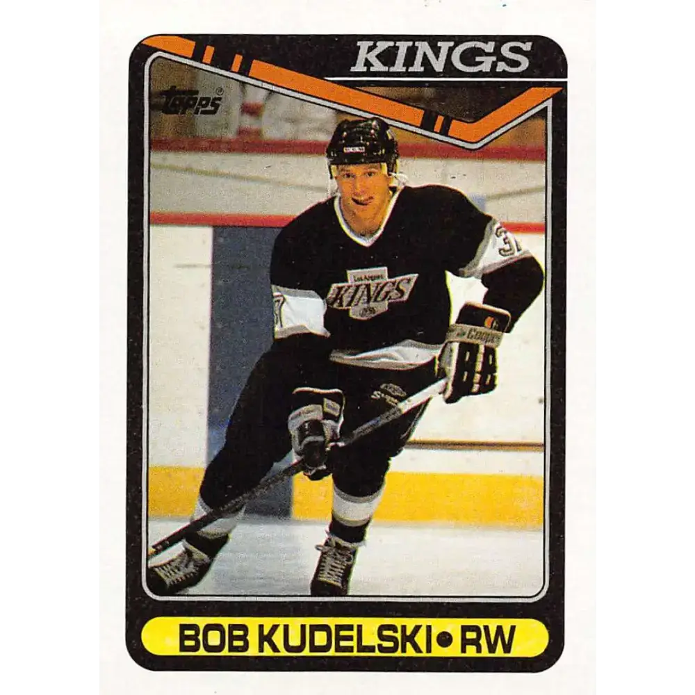 1990-91 Topps #46 Bob Kudelski NM-MT RC Rookie Los Angeles Kings Hockey Card - Hockey Card Single