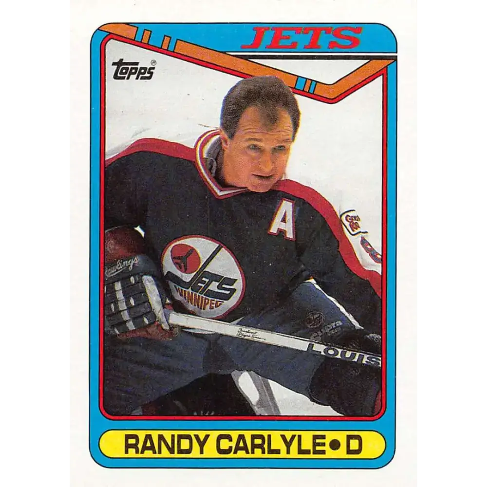 1990-91 Topps #51 Randy Carlyle NM-MT Winnipeg Jets Hockey Card - Hockey Card Single