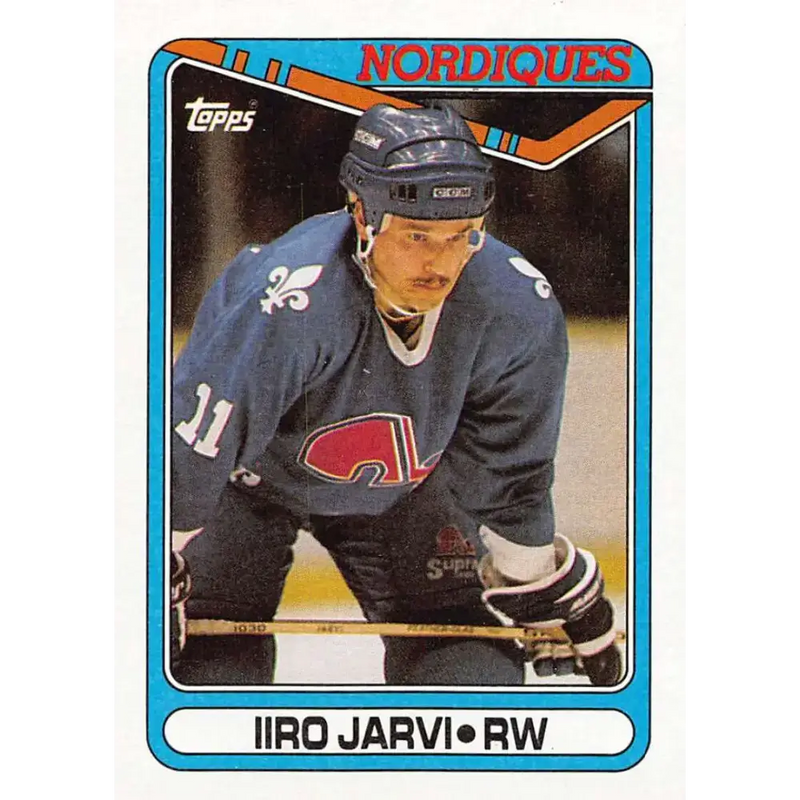 1990-91 Topps #52 Iiro Jarvi NM-MT Quebec Nordiques Hockey Card - Hockey Card Single