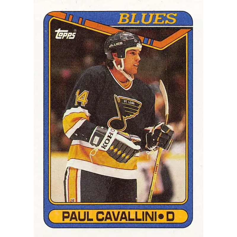 1990-91 Topps #57 Paul Cavallini NM-MT St. Louis Blues Hockey Card - Hockey Card Single