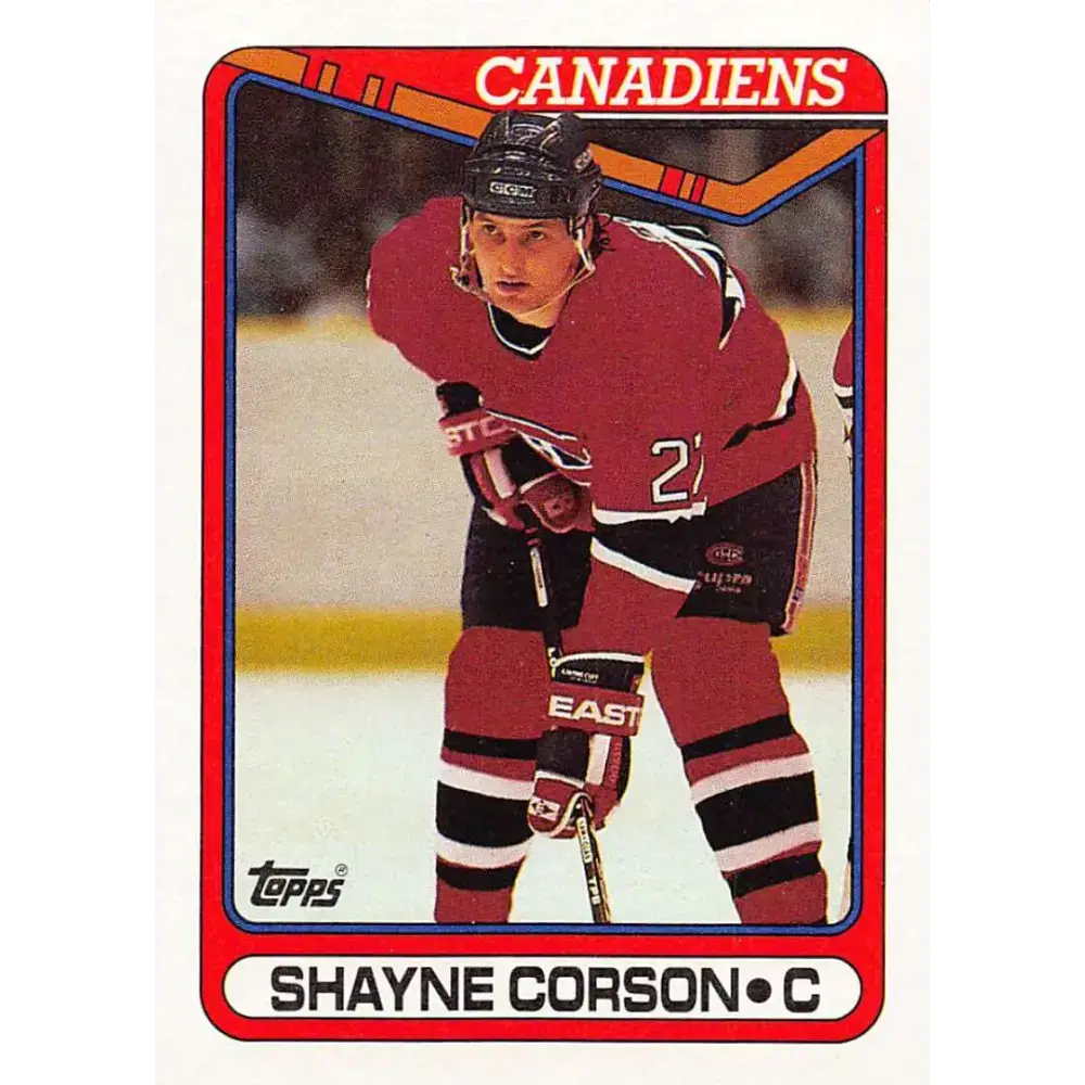 1990-91 Topps #58 Shayne Corson NM-MT Montreal Canadiens Hockey Card - Hockey Card Single