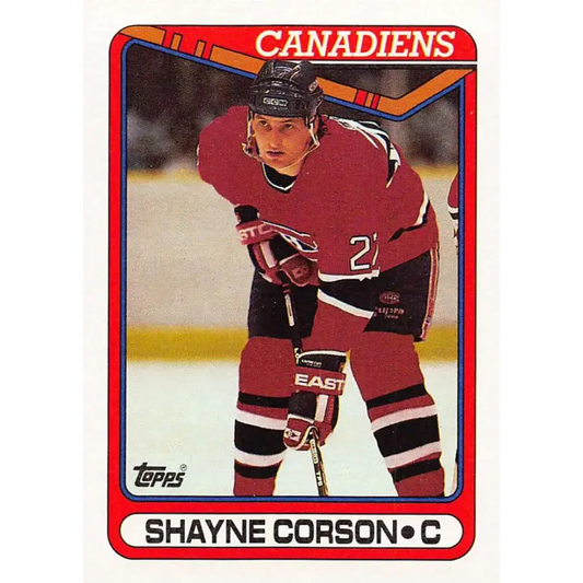 1990-91 Topps #58 Shayne Corson NM-MT Montreal Canadiens Hockey Card - Hockey Card Single