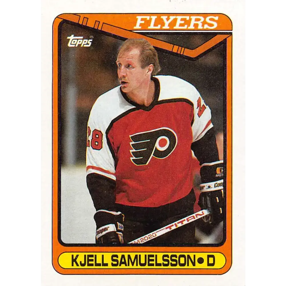 1990-91 Topps #61 Kjell Samuelsson NM-MT Philadelphia Flyers Hockey Card - Hockey Card Single