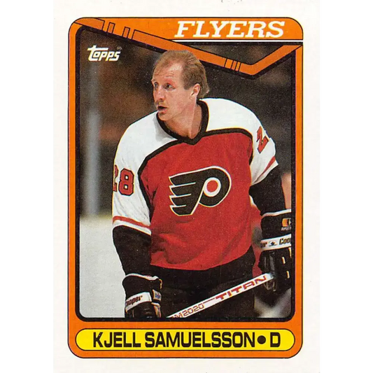 1990-91 Topps #61 Kjell Samuelsson NM-MT Philadelphia Flyers Hockey Card - Hockey Card Single
