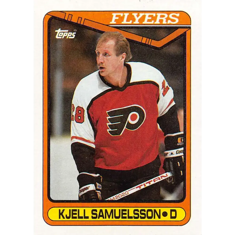 1990-91 Topps #61 Kjell Samuelsson NM-MT Philadelphia Flyers Hockey Card - Hockey Card Single
