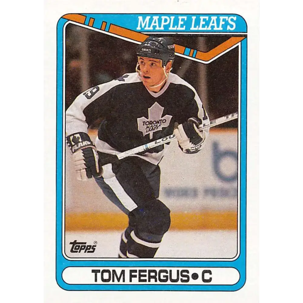 1990-91 Topps #63 Tom Fergus NM-MT Toronto Maple Leafs Hockey Card - Hockey Card Single