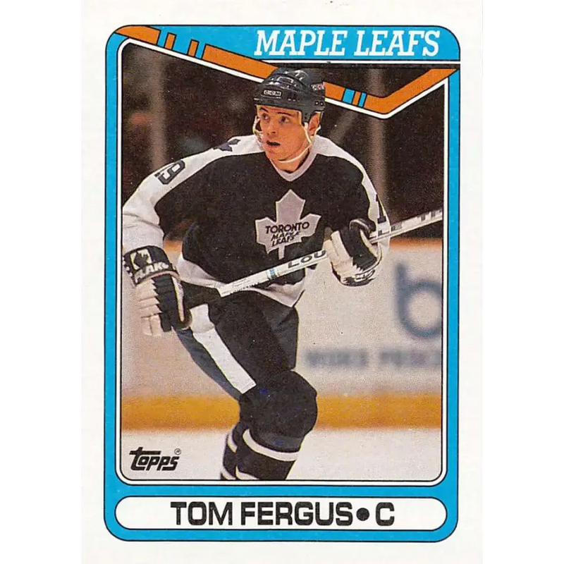 1990-91 Topps #63 Tom Fergus NM-MT Toronto Maple Leafs Hockey Card - Hockey Card Single