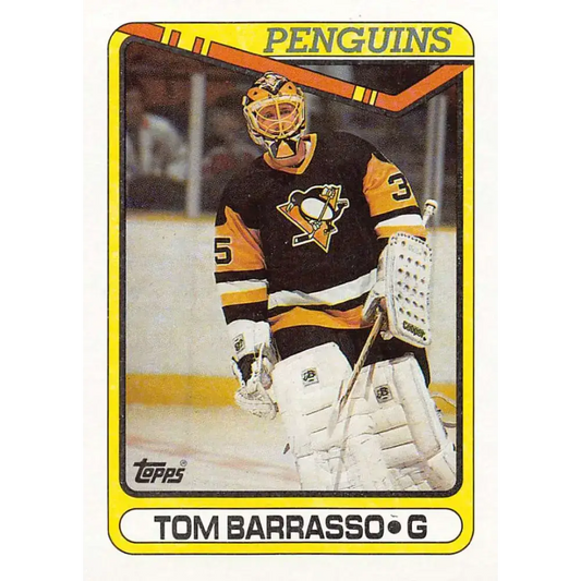 1990-91 Topps #65 Tom Barrasso NM-MT Pittsburgh Penguins Hockey Card