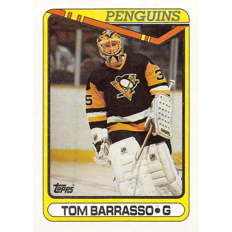 1990-91 Topps #65 Tom Barrasso NM-MT Pittsburgh Penguins Hockey Card - Hockey Card Single