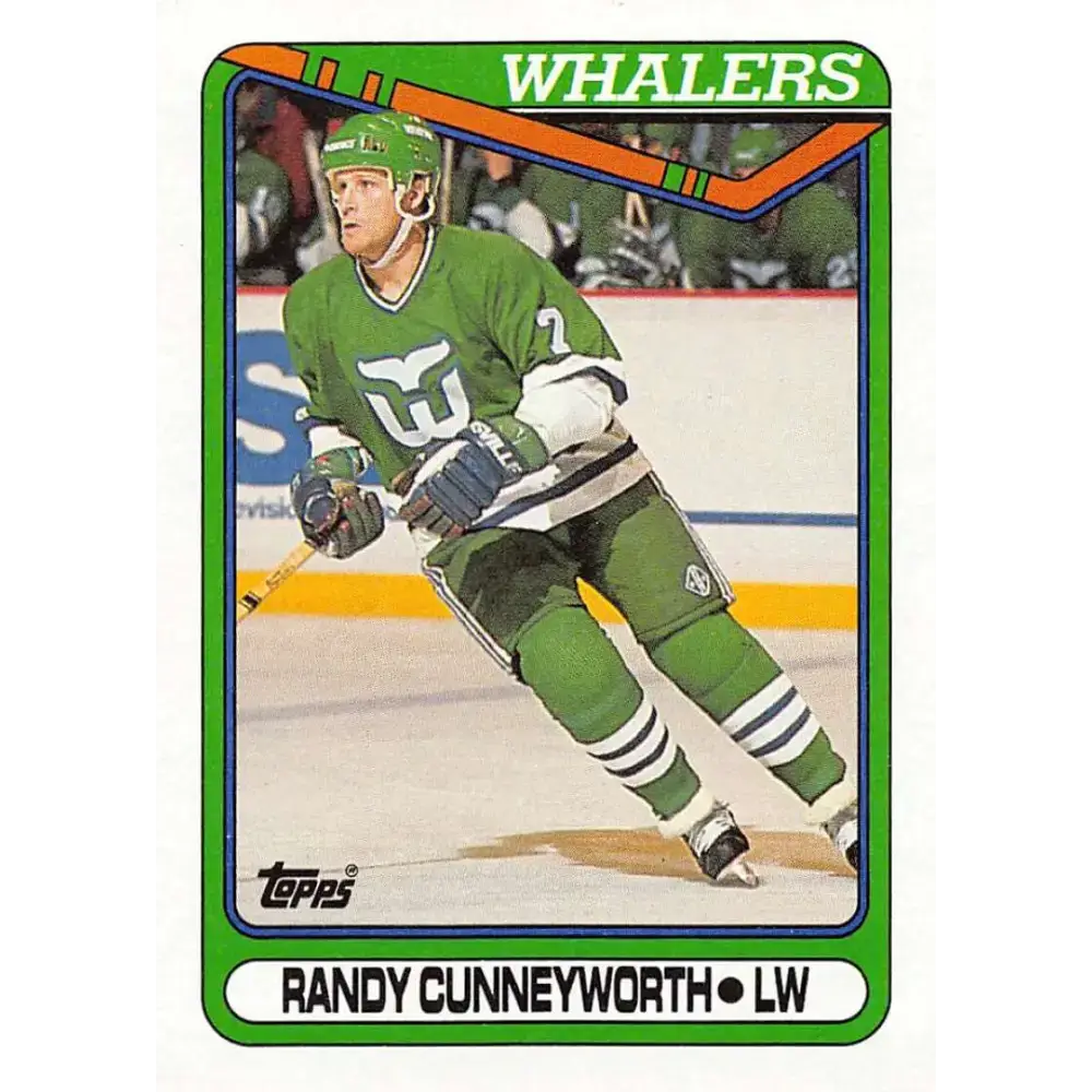 1990-91 Topps #67 Randy Cunneyworth NM-MT Hartford Whalers Hockey Card - Hockey Card Single