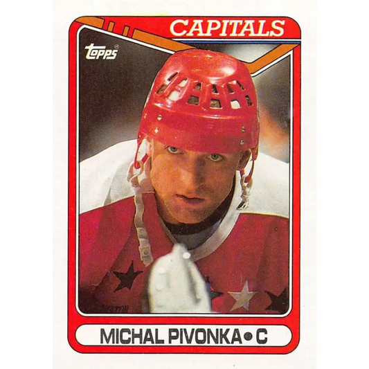 1990-91 Topps #68 Michal Pivonka NM-MT RC Rookie Washington Capitals Hockey Card