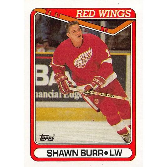 1990-91 Topps #74 Shawn Burr NM-MT Detroit Red Wings Hockey Card