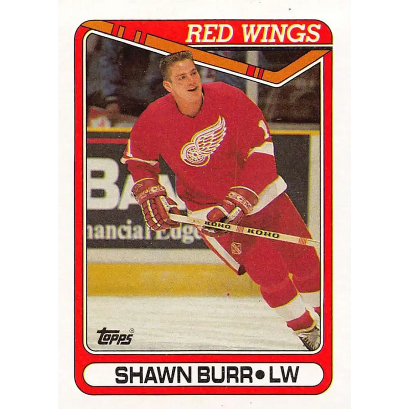 1990-91 Topps #74 Shawn Burr NM-MT Detroit Red Wings Hockey Card - Hockey Card Single