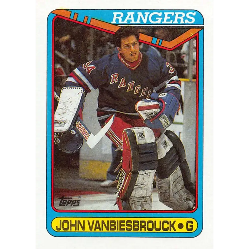 1990-91 Topps #75 John Vanbiesbrouck NM-MT New York Rangers Hockey Card - Hockey Card Single