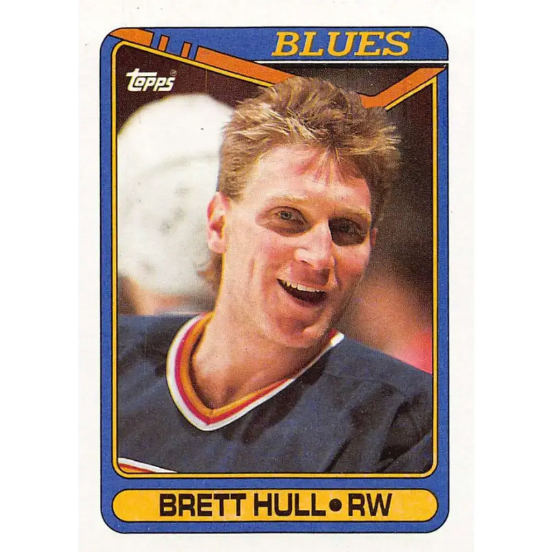 1990-91 Topps #77 Brett Hull NM-MT St. Louis Blues Hockey Card - Hockey Card Single
