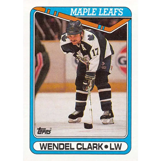 1990-91 Topps #79 Wendel Clark NM-MT Toronto Maple Leafs Hockey Card - Hockey Card Single
