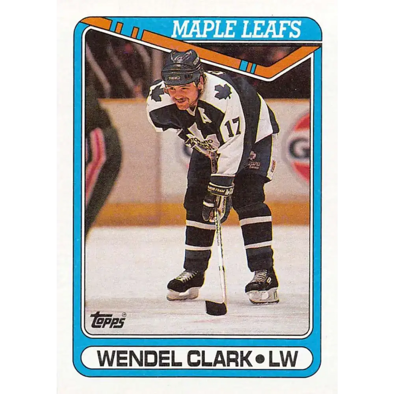 1990-91 Topps #79 Wendel Clark NM-MT Toronto Maple Leafs Hockey Card - Hockey Card Single
