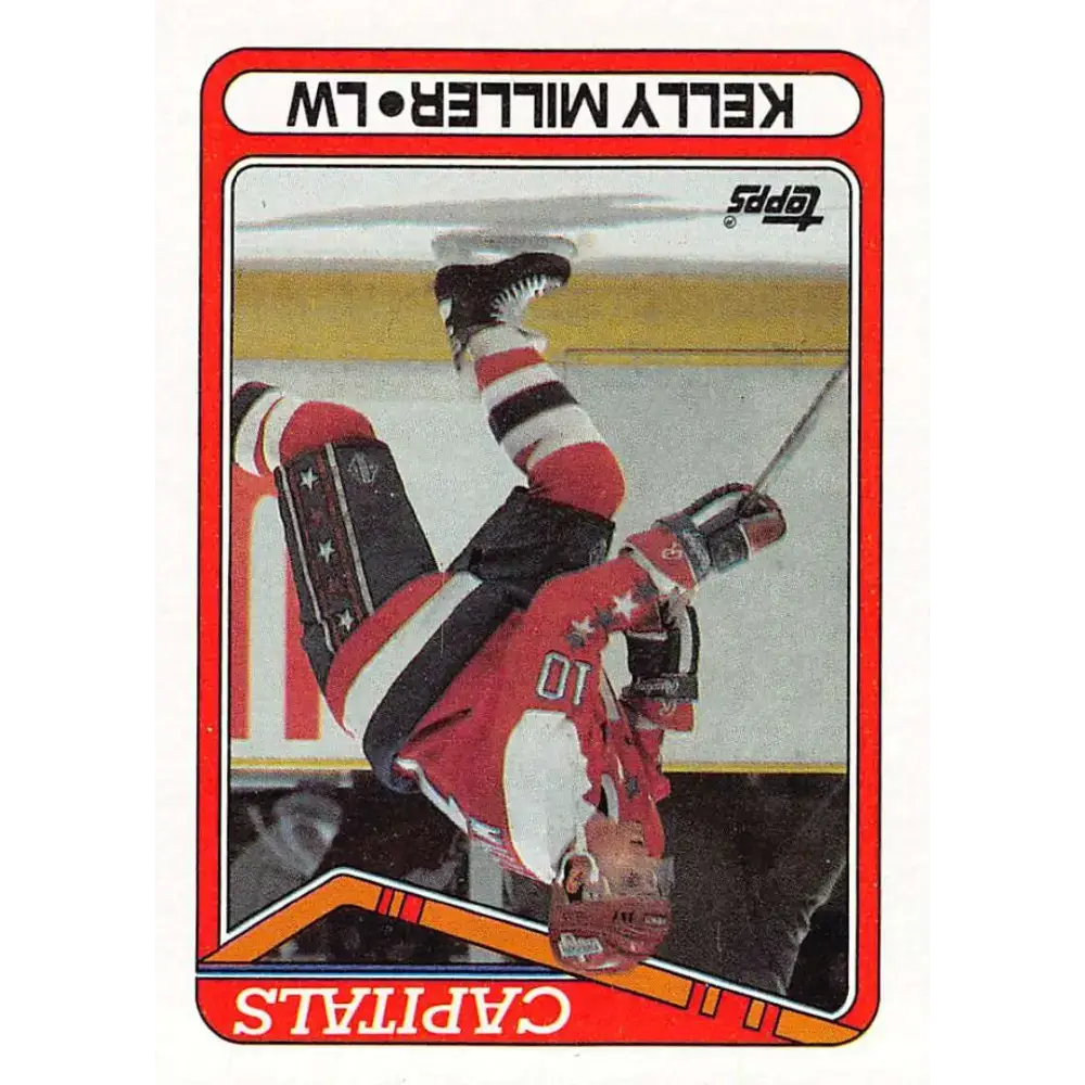 1990-91 Topps #81 Kelly Miller NM-MT Washington Capitals Hockey Card - Hockey Card Single