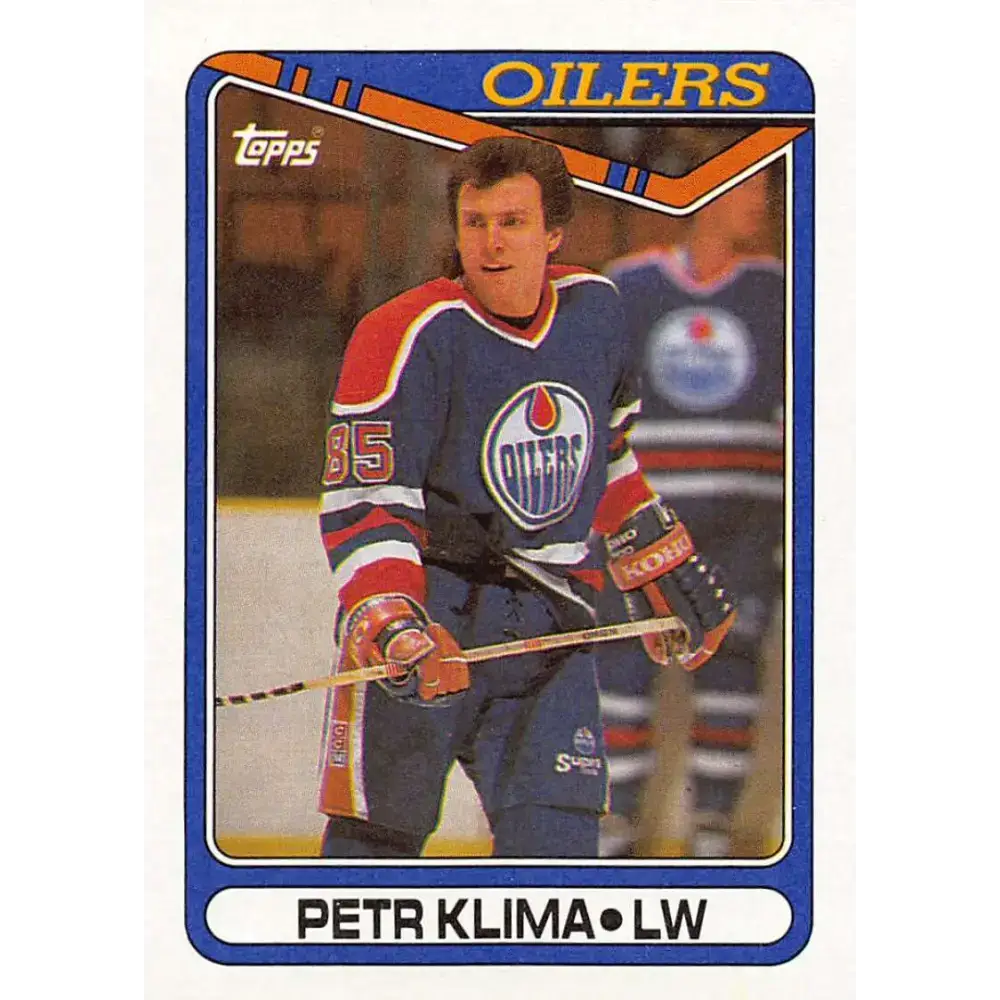 1990-91 Topps #85 Petr Klima NM-MT Edmonton Oilers Hockey Card - Hockey Card Single