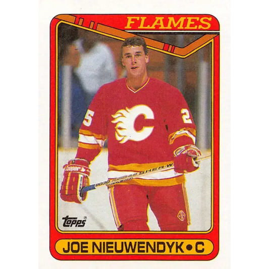 1990-91 Topps #87 Joe Nieuwendyk NM-MT Calgary Flames Hockey Card - Hockey Card Single