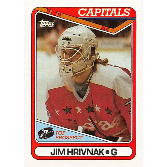 1990-91 Topps #9 Jim Hrivnak NM-MT RC Rookie Washington Capitals Hockey Card