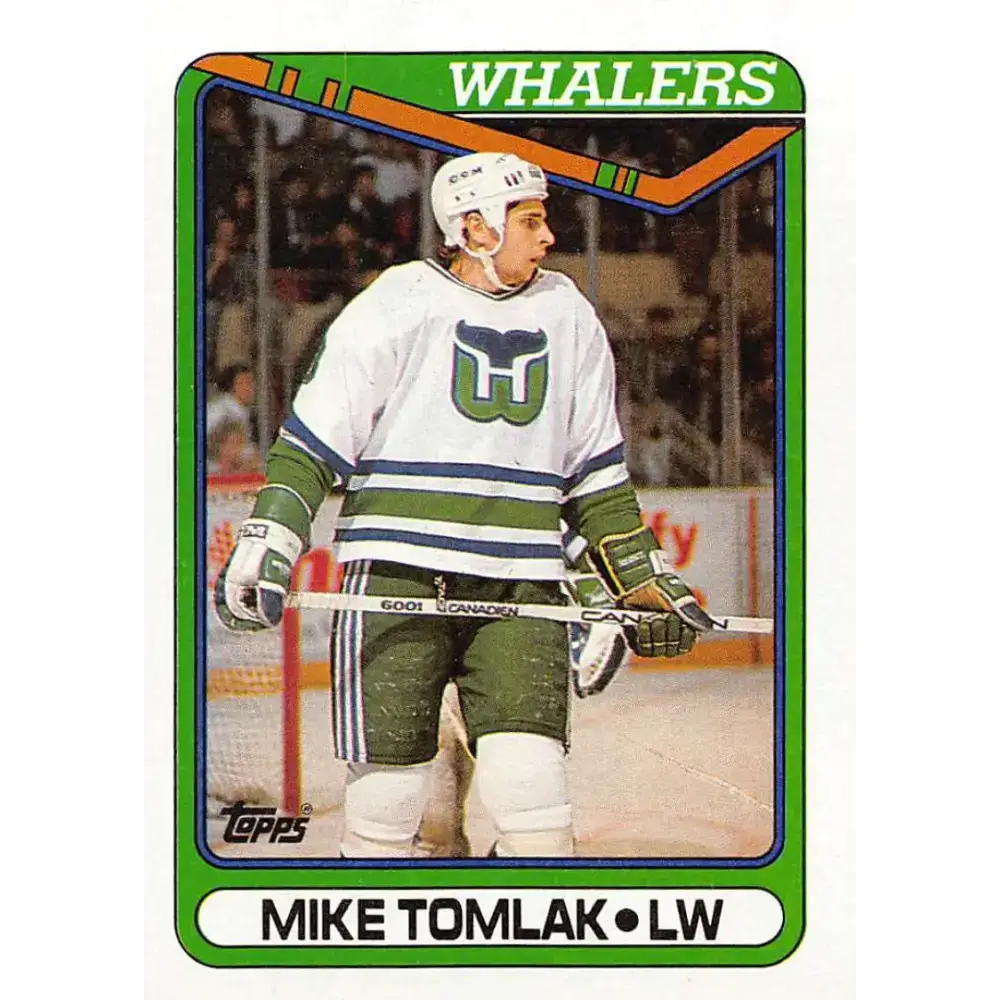 1990-91 Topps #95 Mike Tomlak NM-MT Hartford Whalers Hockey Card - Hockey Card Single