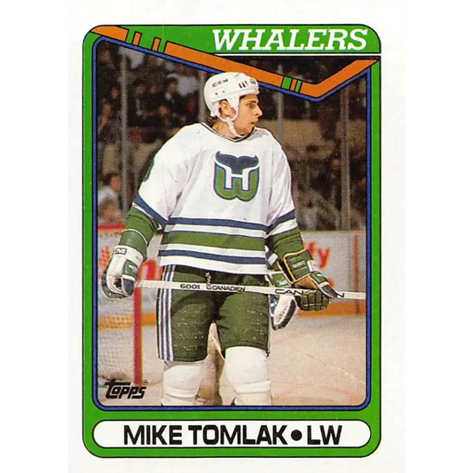 1990-91 Topps #95 Mike Tomlak NM-MT Hartford Whalers Hockey Card - Hockey Card Single