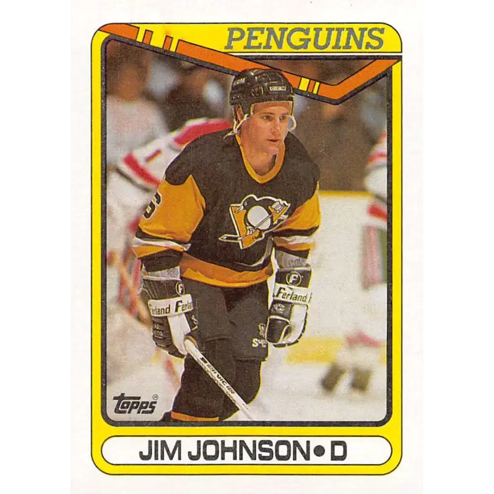 1990-91 Topps #98 Jim Johnson NM-MT Pittsburgh Penguins Hockey Card - Hockey Card Single