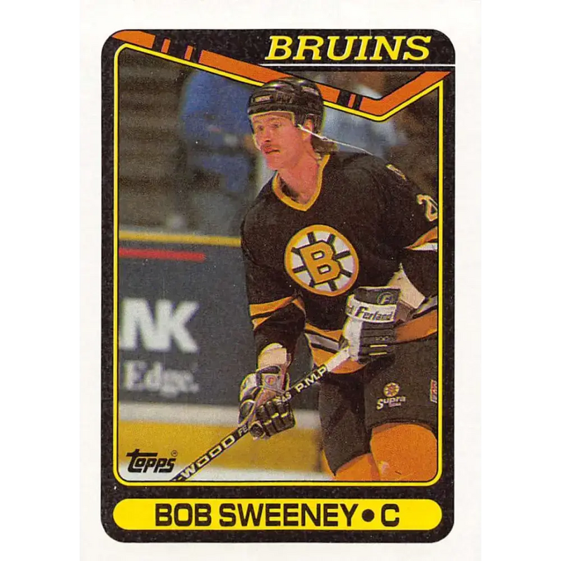 1990-91 Topps #99 Bob Sweeney NM-MT Boston Bruins Hockey Card - Hockey Card Single