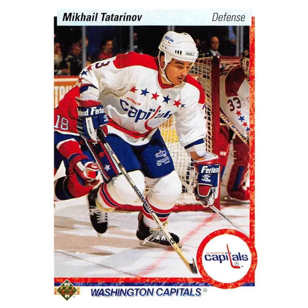 1990-91 Upper Deck #401 Mikhail Tatarinov NM-MT RC Rookie Washington Capitals Hockey Card - Hockey Card Single