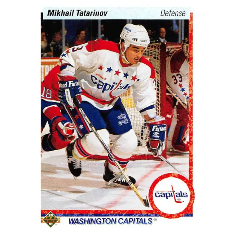 1990-91 Upper Deck #401 Mikhail Tatarinov NM-MT RC Rookie Washington Capitals Hockey Card - Hockey Card Single