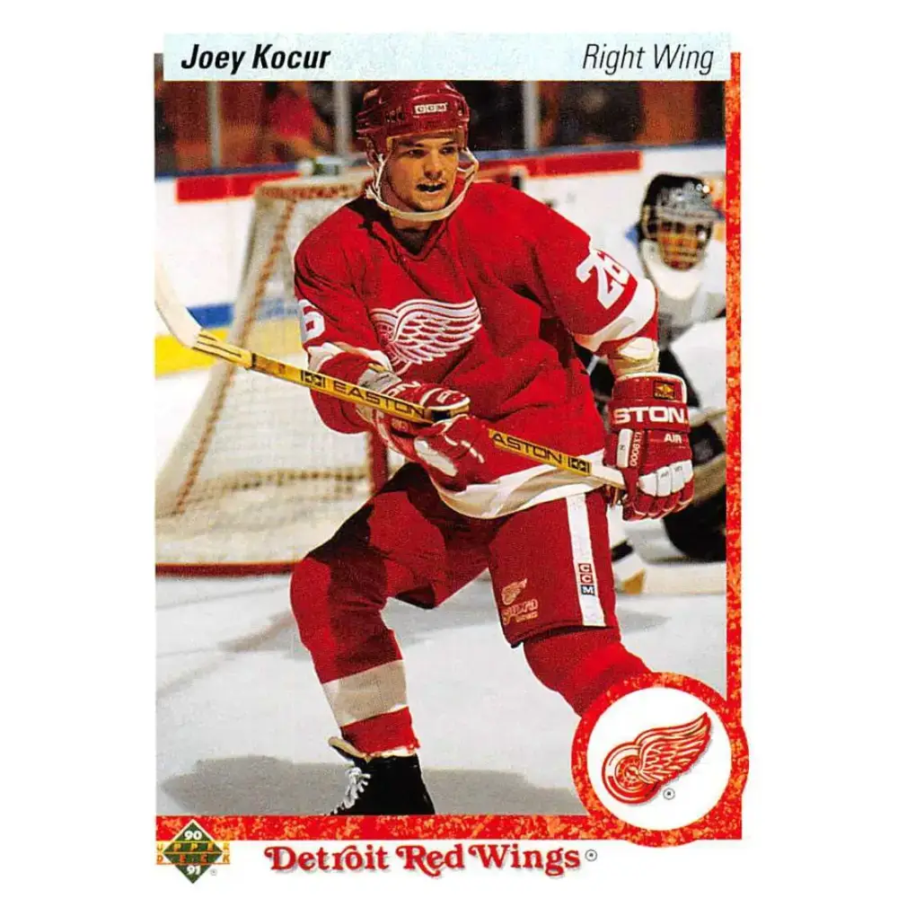 1990-91 Upper Deck #411 Joey Kocur NM-MT RC Rookie Detroit Red Wings Hockey Card - Hockey Card Single