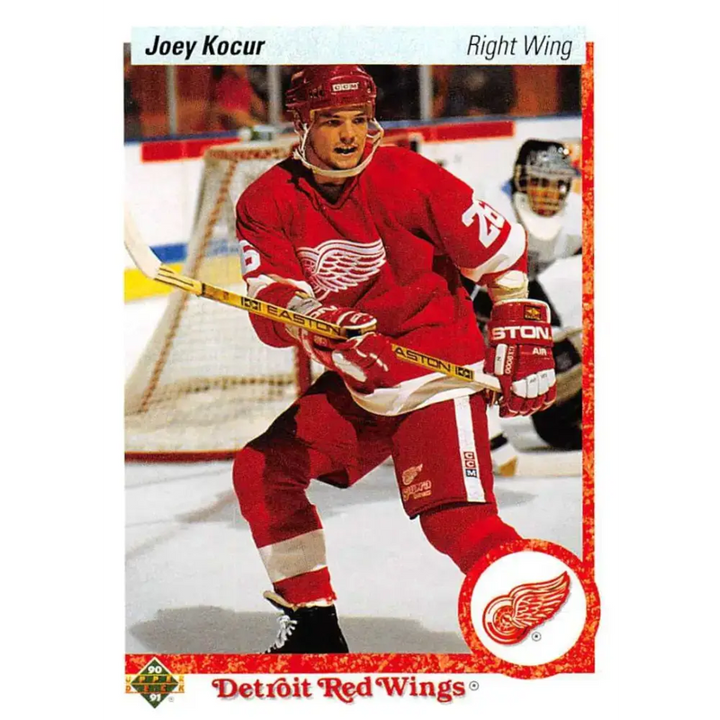 1990-91 Upper Deck #411 Joey Kocur NM-MT RC Rookie Detroit Red Wings Hockey Card - Hockey Card Single