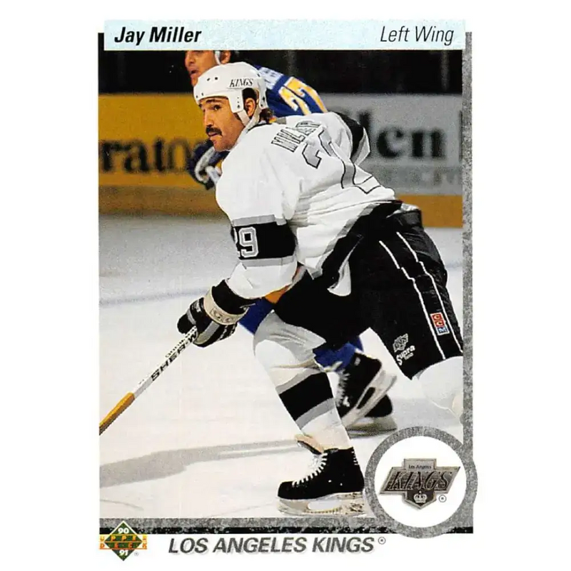1990-91 Upper Deck #414 Jay Miller NM-MT RC Rookie Los Angeles Kings Hockey Card - Hockey Card Single