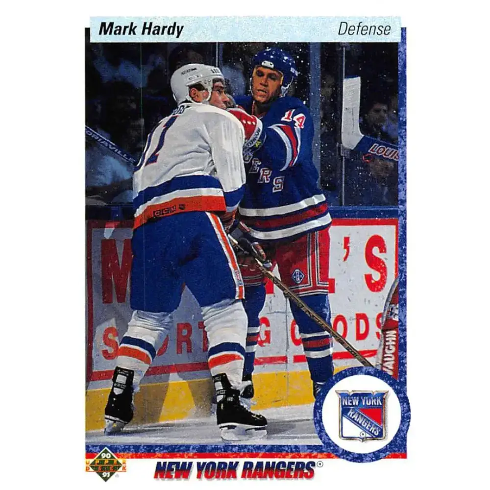 1990-91 Upper Deck #416 Mark Hardy NM-MT New York Rangers Hockey Card - Hockey Card Single
