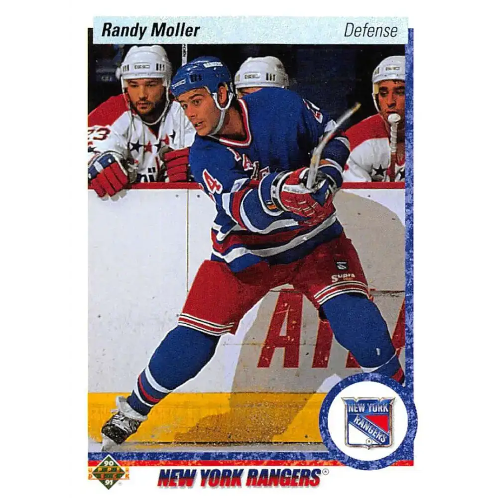 1990-91 Upper Deck #418 Randy Moller NM-MT New York Rangers Hockey Card - Hockey Card Single
