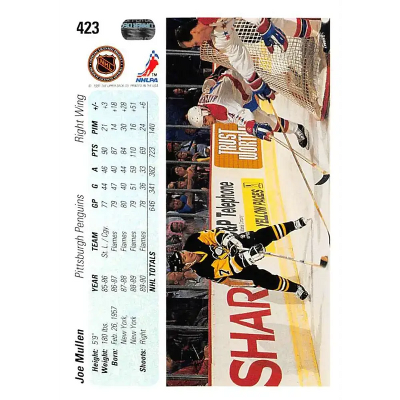1990-91 Upper Deck #423 Joe Mullen NM-MT Hockey Card - Hockey Card Single