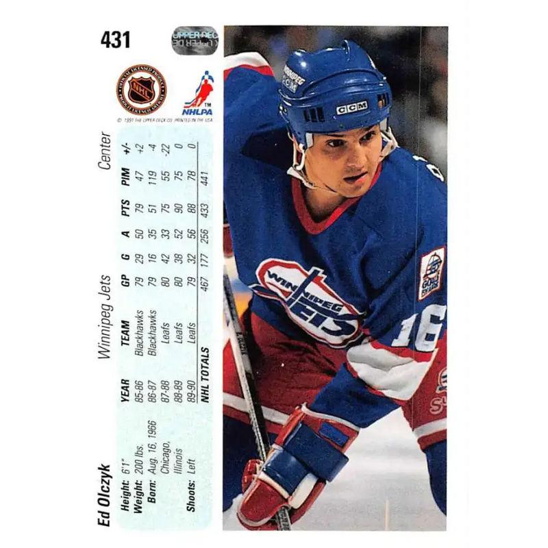 1990-91 Upper Deck #431 Ed Olczyk NM-MT Hockey Card - Hockey Card Single
