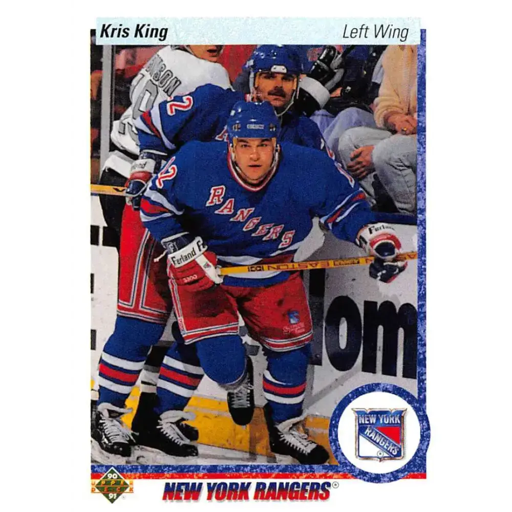 1990-91 Upper Deck #440 Kris King NM-MT RC Rookie New York Rangers Hockey Card - Hockey Card Single
