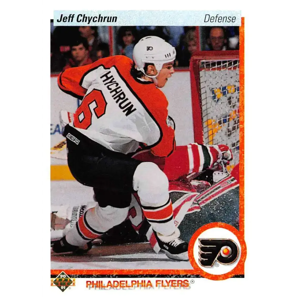 1990-91 Upper Deck #446 Jeff Chychrun NM-MT Philadelphia Flyers Hockey Card - Hockey Card Single