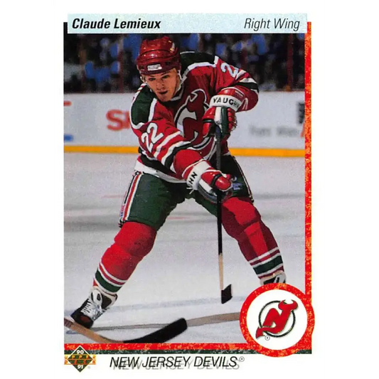 1990-91 Upper Deck #447 Claude Lemieux NM-MT Hockey Card - Hockey Card Single