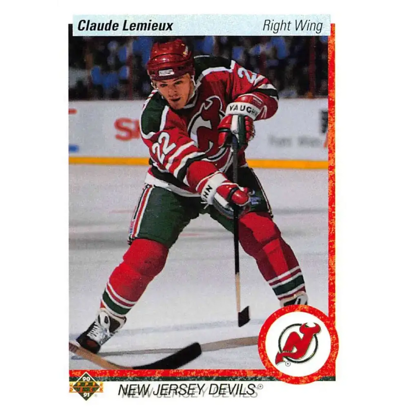 1990-91 Upper Deck #447 Claude Lemieux NM-MT Hockey Card - Hockey Card Single