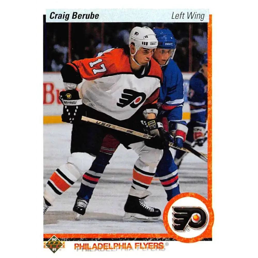 1990-91 Upper Deck #450 Craig Berube NM-MT Philadelphia Flyers Hockey Card - Hockey Card Single