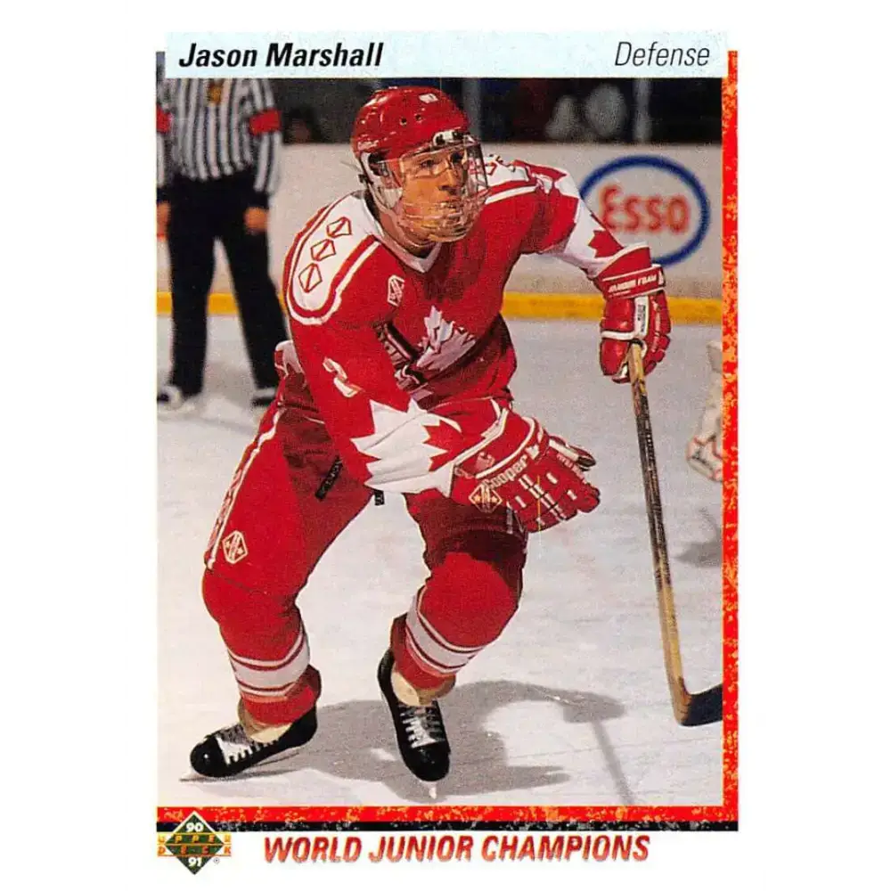 1990-91 Upper Deck #453 Jason Marshall NM-MT RC Rookie Hockey Card - Hockey Card Single